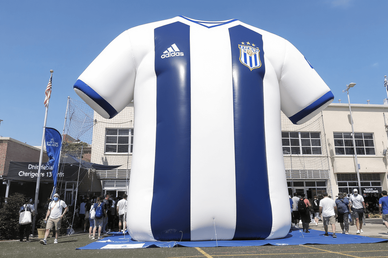 Maillot gonflable géant pour animation de fan zone sportive